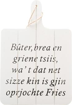 Broodplank Bûter, brea, en griene tsiis.